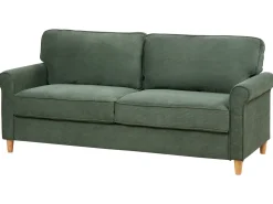 Sofa 3 personers RONNEBY Fløjl Mørkegrøn