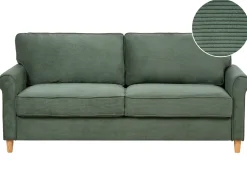 Sofa 3 personers RONNEBY Fløjl Mørkegrøn