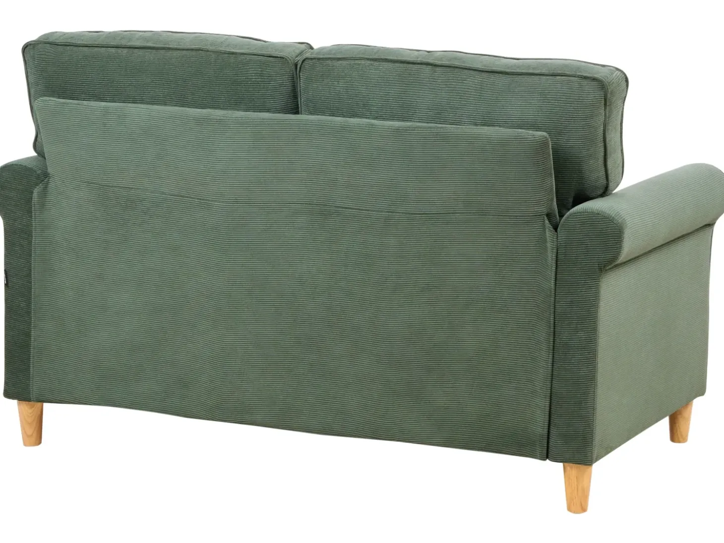 Sofa 2 personers RONNEBY Fløjl Mørkegrøn