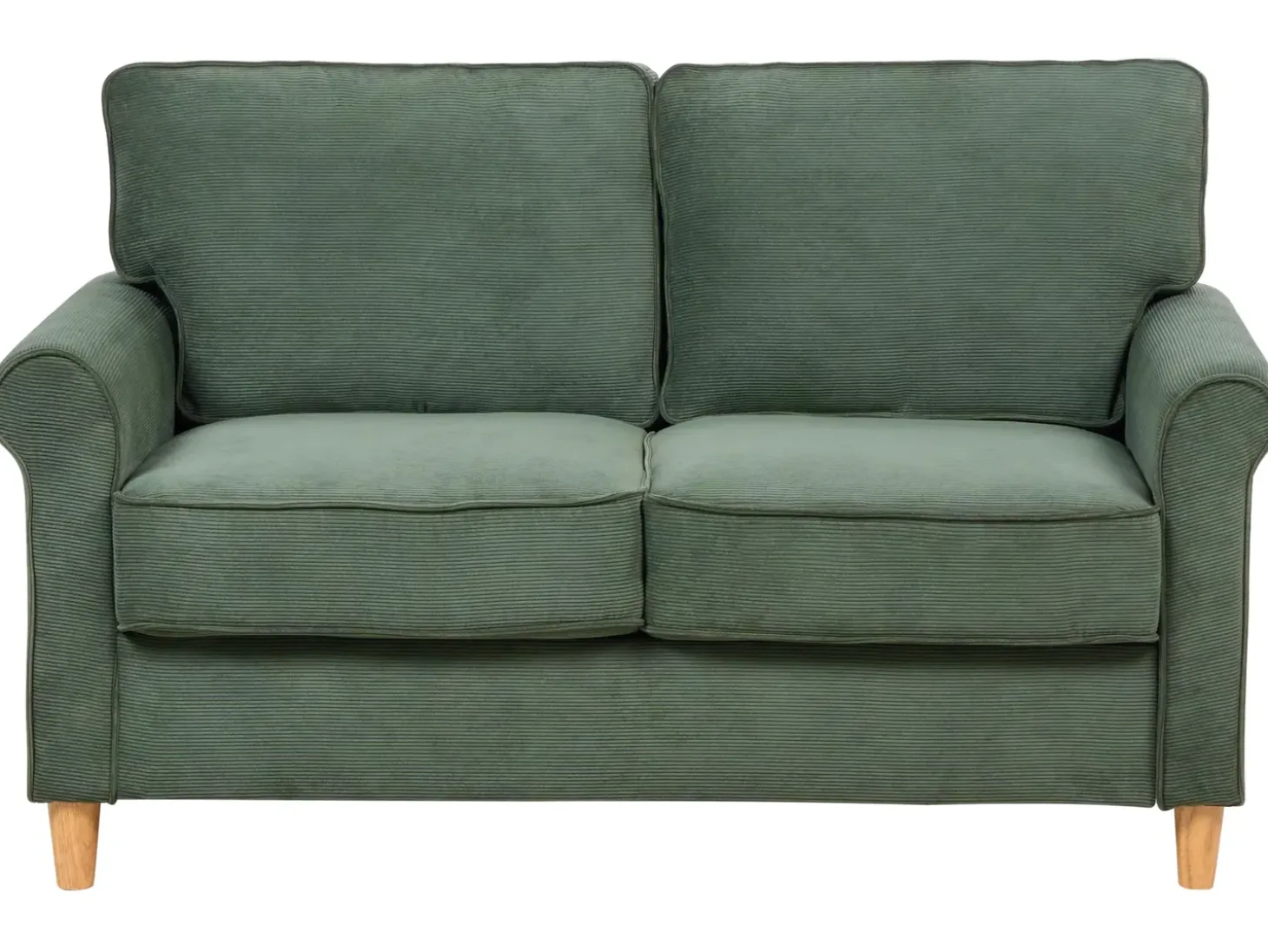 Sofa 2 personers RONNEBY Fløjl Mørkegrøn