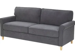 Sofa 3 personers RONNEBY Velour Mørkegrå