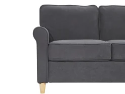 Sofa 3 personers RONNEBY Velour Mørkegrå