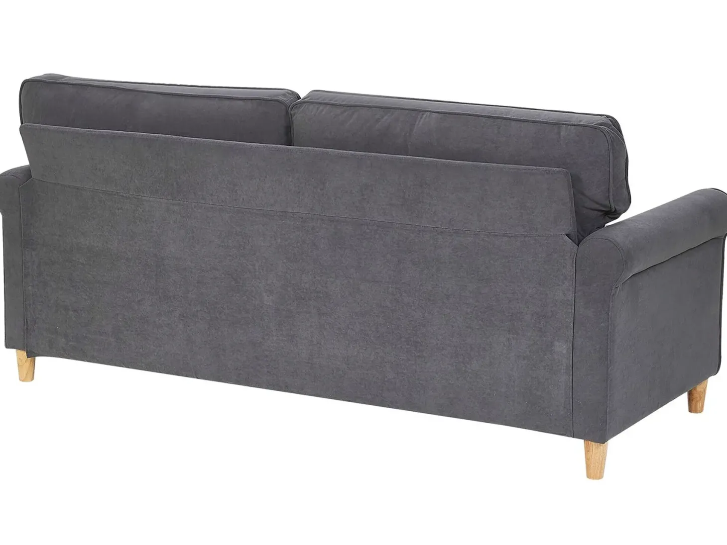 Sofa 3 personers RONNEBY Velour Mørkegrå
