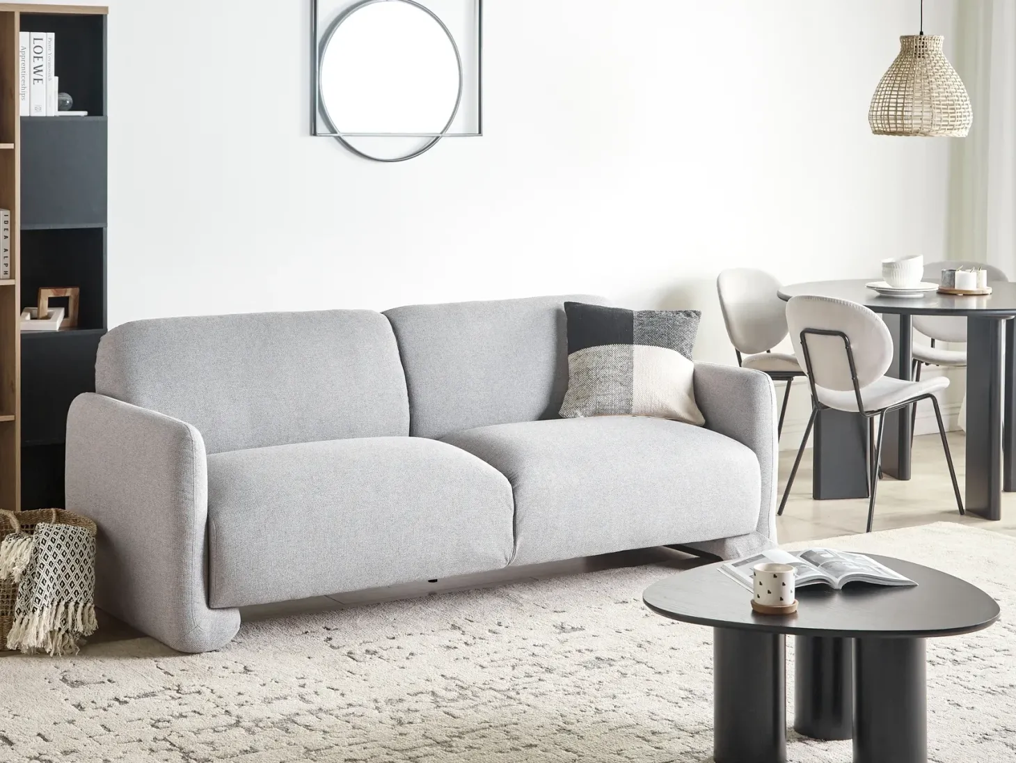 Sofa 3 personers SALAND Grå