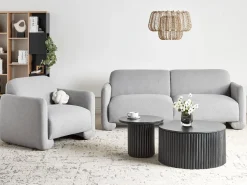 Sofa 3 personers SALAND Grå