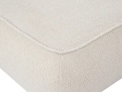 Sofa 3 personers SALLA Boucle Cremehvid med fodskammel