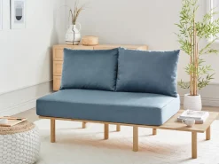 Sofa 2 personers SALO Blå med sofabord