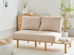 Sofa 2 personers SALO Boucle Beige med sofabord