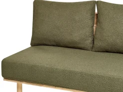 Sofa 2 personers SALO Boucle Mørkegrøn med sofabord