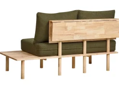 Sofa 2 personers SALO Boucle Mørkegrøn med sofabord
