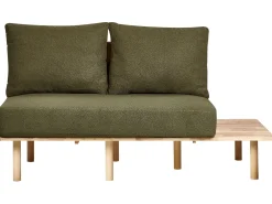 Sofa 2 personers SALO Boucle Mørkegrøn med sofabord