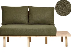 Sofa 2 personers SALO Boucle Mørkegrøn med sofabord