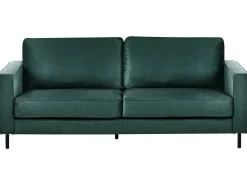 Sofa 3 personers SAVALEN Velour Mørkegrøn