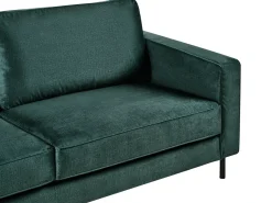 Sofa 3 personers SAVALEN Velour Mørkegrøn