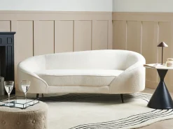 Sofa 2 personers SAVAR Boucle Hvid