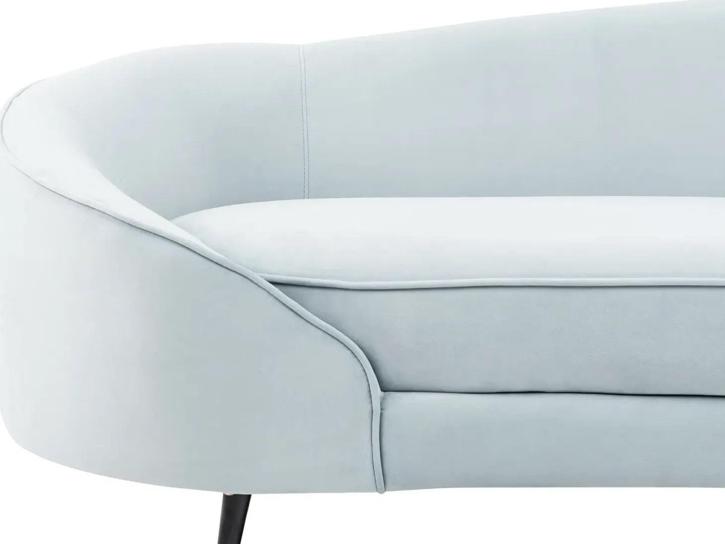 Sofa 2 personers SAVAR Velour Himmelblå