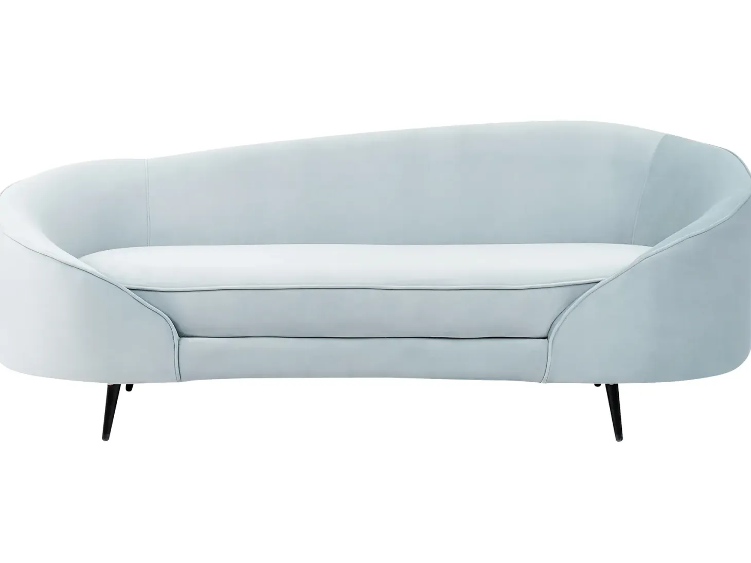 Sofa 2 personers SAVAR Velour Himmelblå