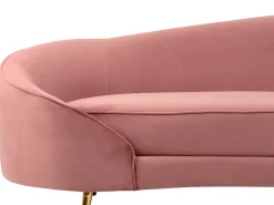 Sofa 2 personers SAVAR Velour Lyserød