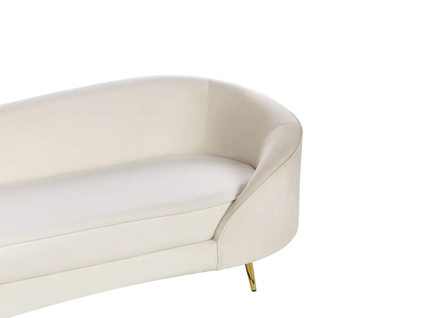 Sofa 2 personers SAVAR Velour Lys Beige