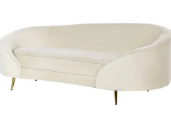 Sofa 2 personers SAVAR Velour Lys Beige