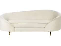 Sofa 2 personers SAVAR Velour Lys Beige