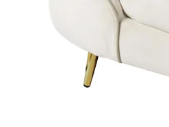Sofa 2 personers SAVAR Velour Lys Beige