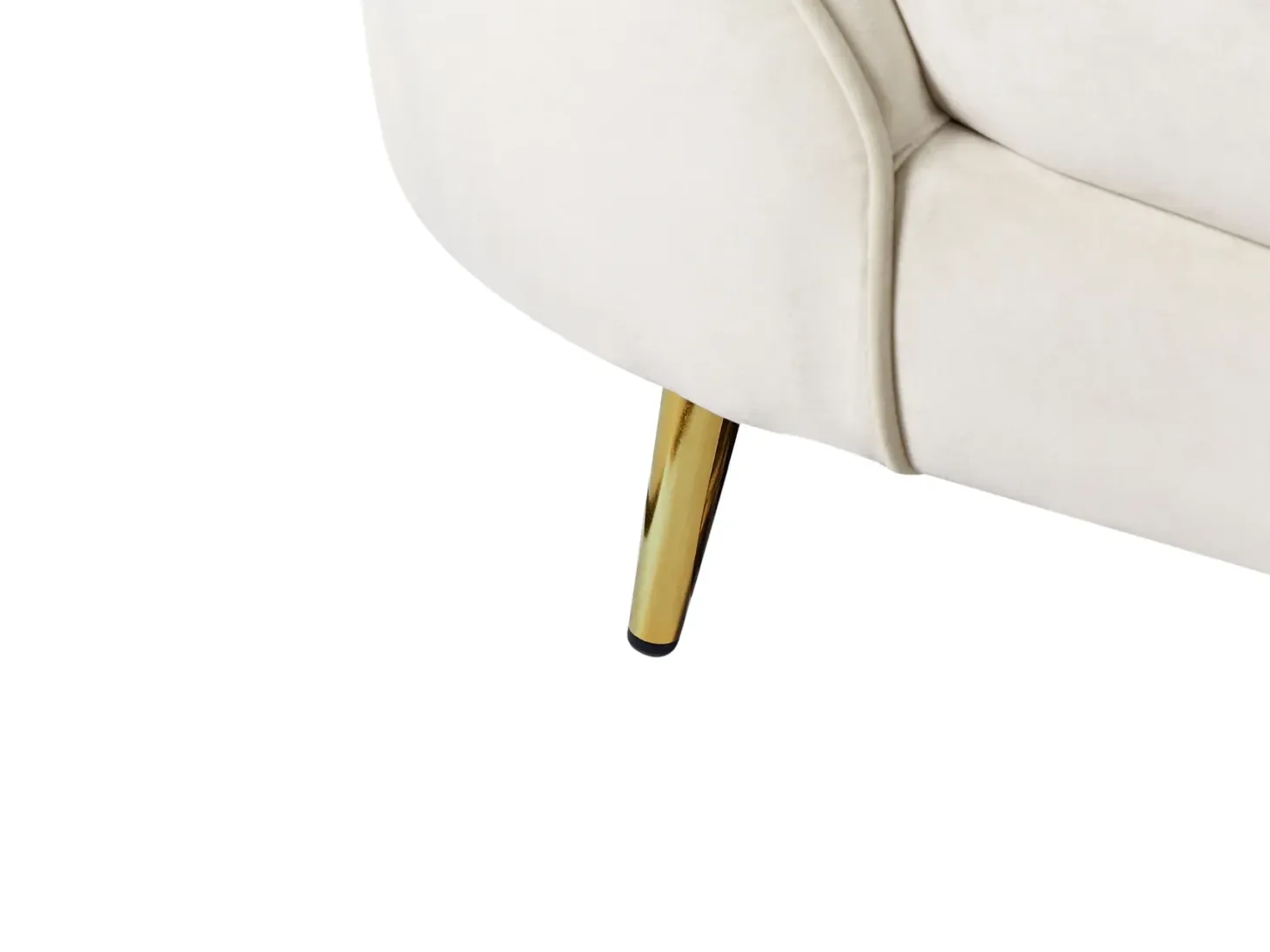 Sofa 2 personers SAVAR Velour Lys Beige