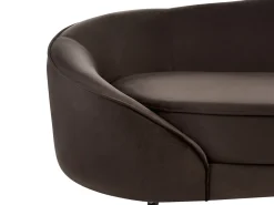 Sofa 2 personers SAVAR Velour Mørkebrun