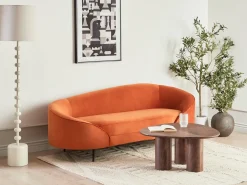 Sofa 2 personers SAVAR Velour Orange