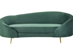 Sofa 2 personers SAVAR Velour Smaragdgrøn