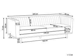 Sofa 3 personers SKAULE Beige