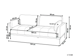 Sofa 3 personers SKAVEN Lys Beige