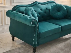 Sofa 2 personers SKIEN Velour Blågrøn