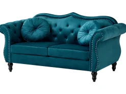 Sofa 2 personers SKIEN Velour Blågrøn