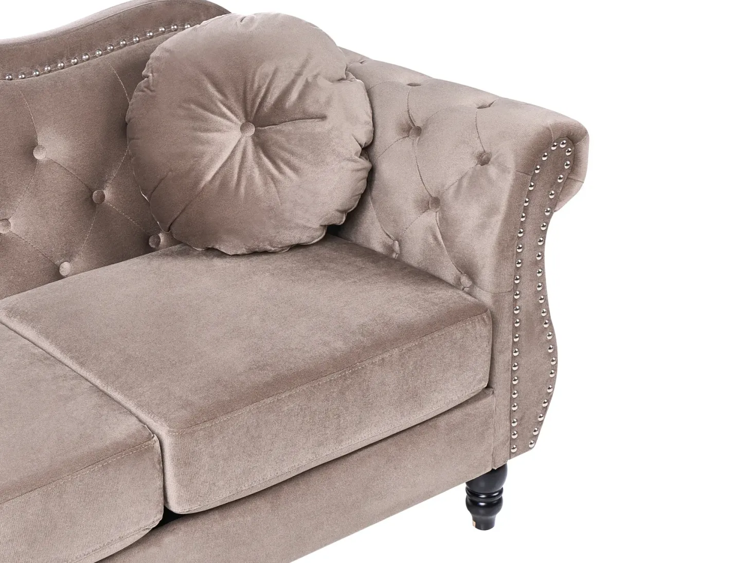 Sofa 2 personers SKIEN Velour Brungrå
