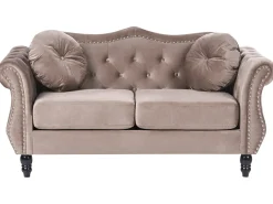 Sofa 2 personers SKIEN Velour Brungrå
