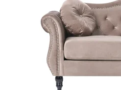 Sofa 2 personers SKIEN Velour Brungrå