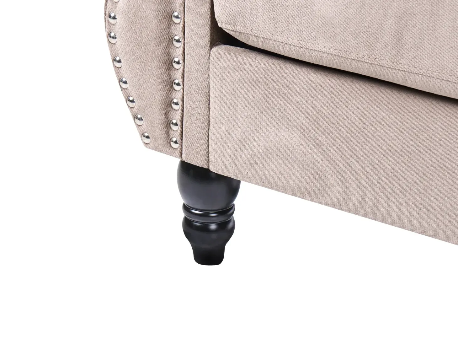 Sofa 2 personers SKIEN Velour Brungrå