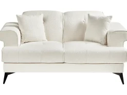 Sofa 2 personers SKIVE Boucle Hvid