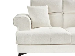 Sofa 2 personers SKIVE Boucle Hvid