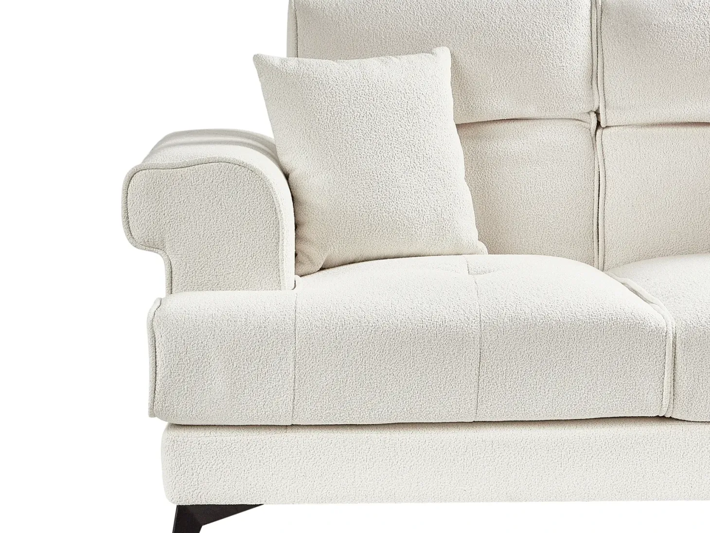 Sofa 2 personers SKIVE Boucle Hvid