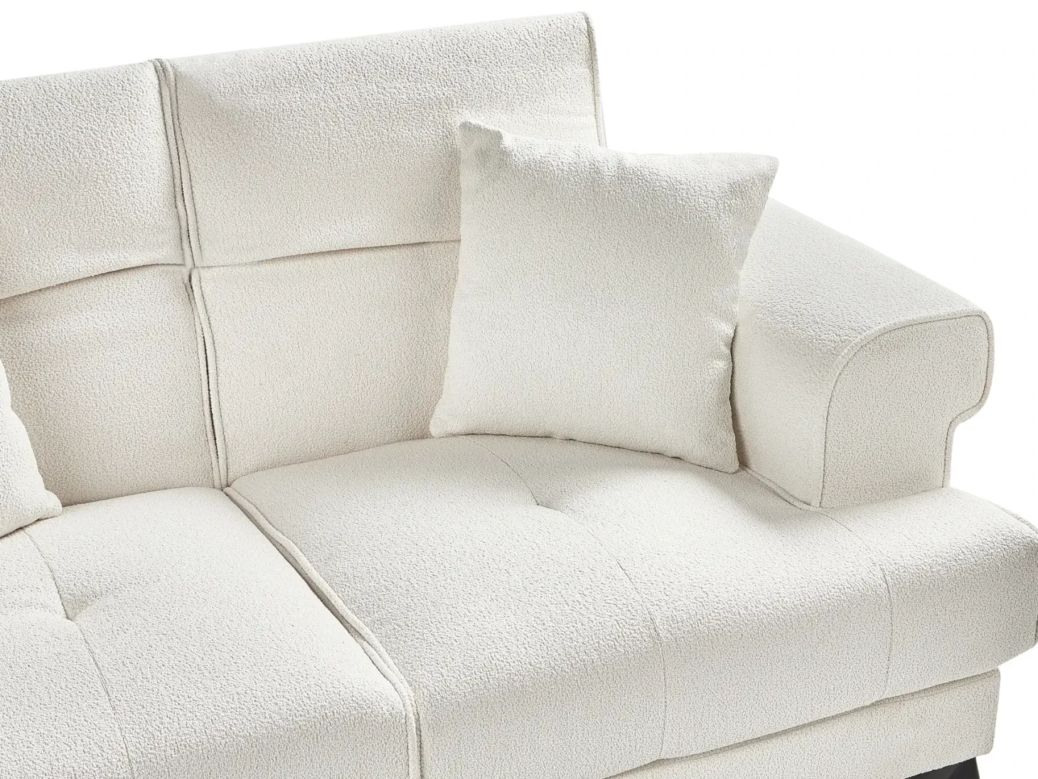 Sofa 2 personers SKIVE Boucle Hvid