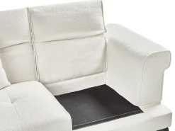 Sofa 2 personers SKIVE Boucle Hvid