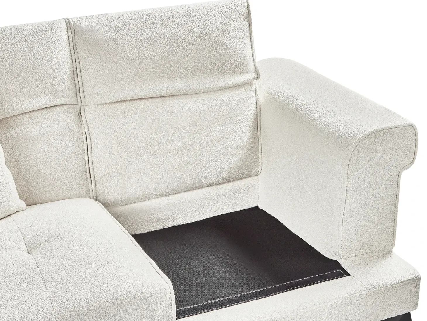 Sofa 2 personers SKIVE Boucle Hvid