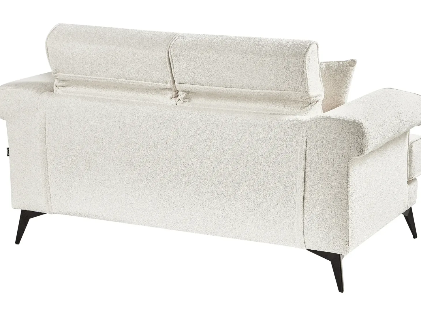 Sofa 2 personers SKIVE Boucle Hvid