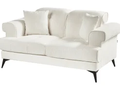 Sofa 2 personers SKIVE Boucle Hvid