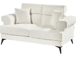 Sofa 2 personers SKIVE Boucle Hvid