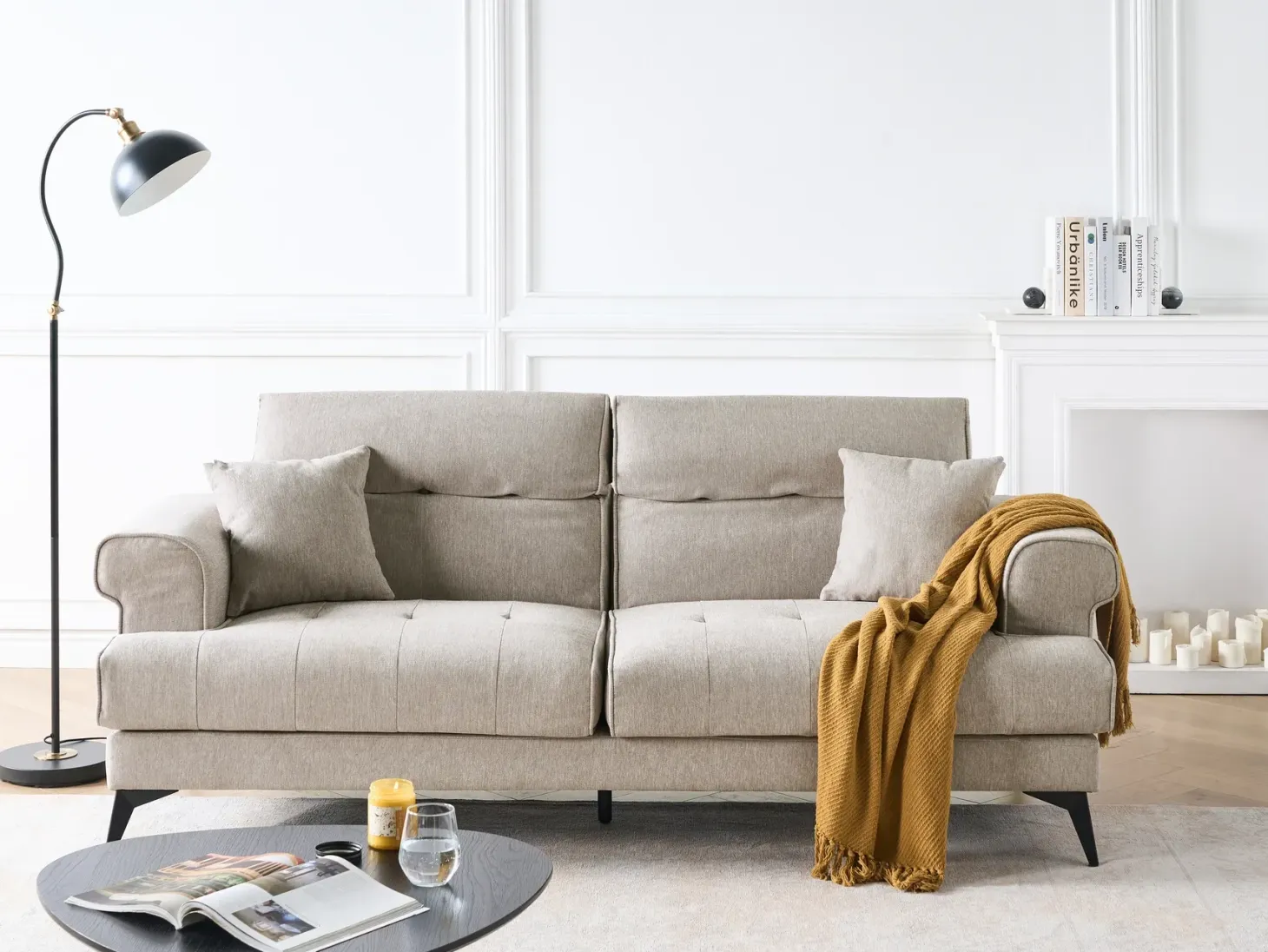 Sofa 3 personers SKIVE Brungrå