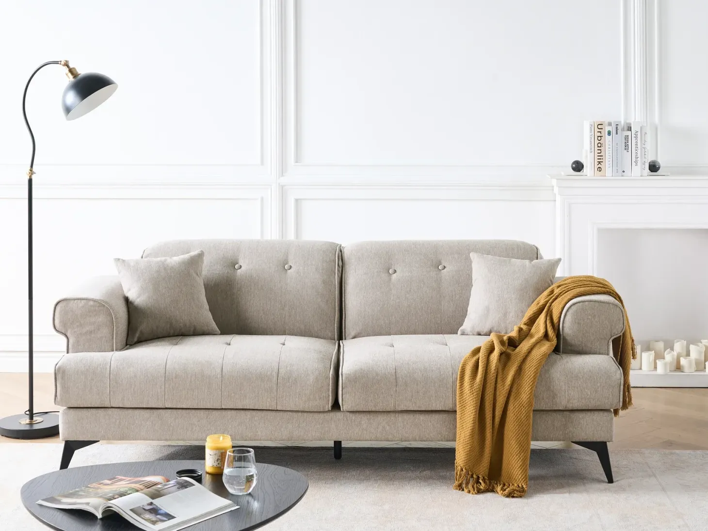 Sofa 3 personers SKIVE Brungrå