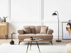 Sofa 2 personers SKIVE Lysebrun